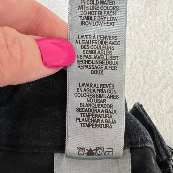 Good American Good Waist Size 2/26 Tapered Leg Denim Jeans Raw Hem in Blue631 - Picture 11 of 14